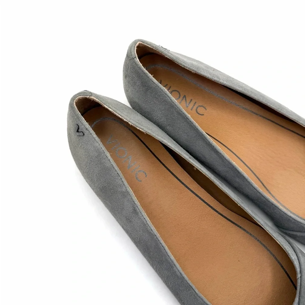 Vionic Grey Suede Flats – Comfort and Modern Style - Picture 4 of 8